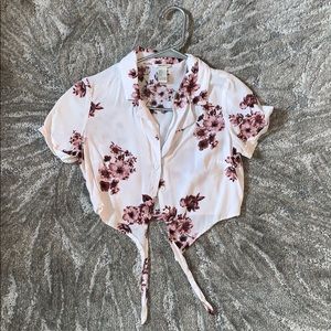 Cropped button up shirt